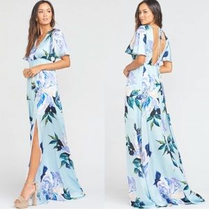 Show Me Your MuMu Faye Flutter Maxi Dress, NWT Floral Print, Wedding & Event